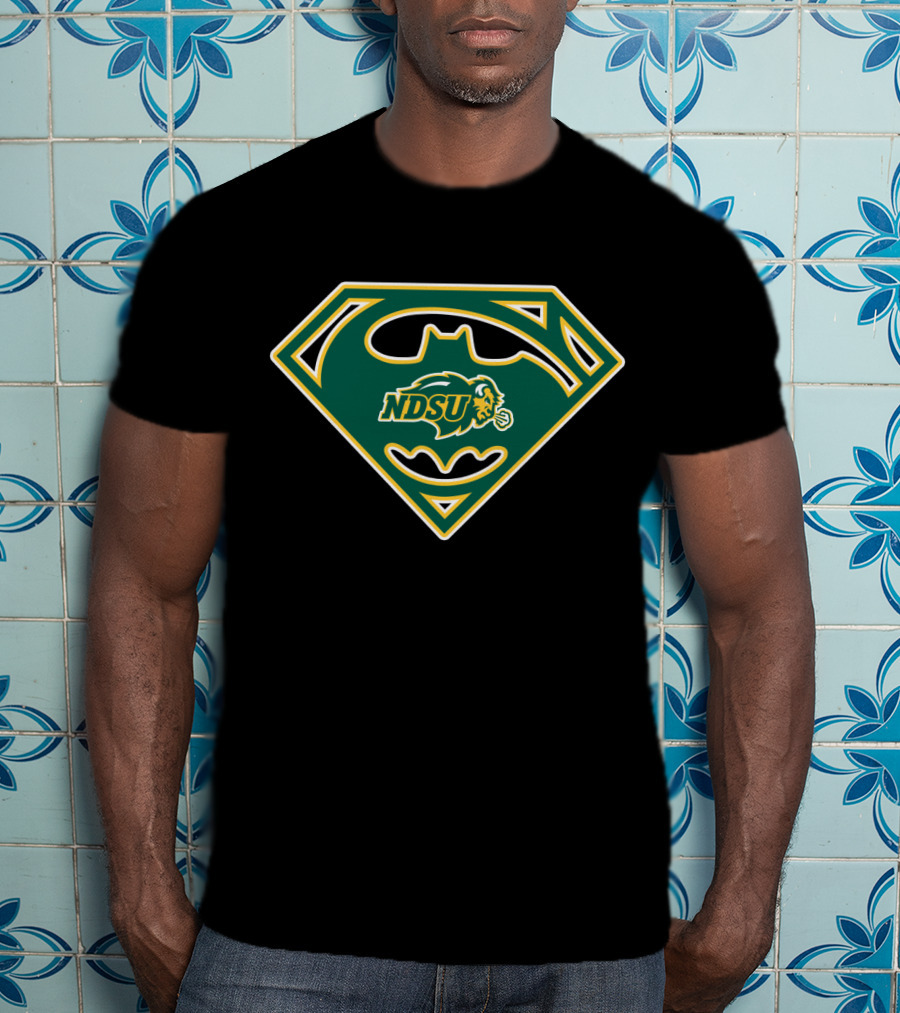 Ndsu North Dakota State Bison Batman Superman T-Shirt