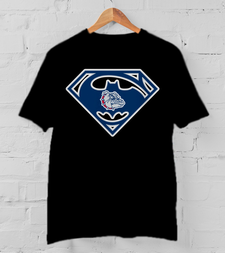 Gonzaga Bulldogs Superman Batman Logo Combo T-Shirt