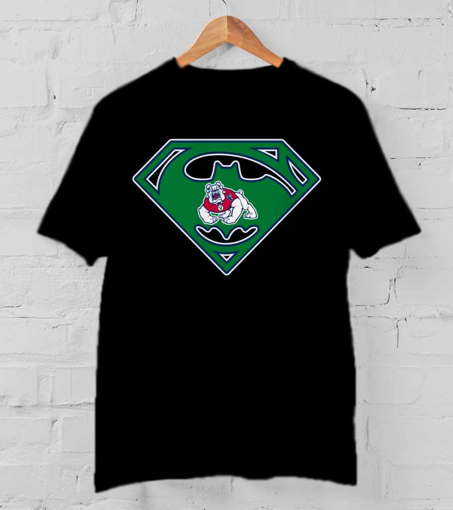 Fresno State Bulldogs Superman Batman T-Shirt