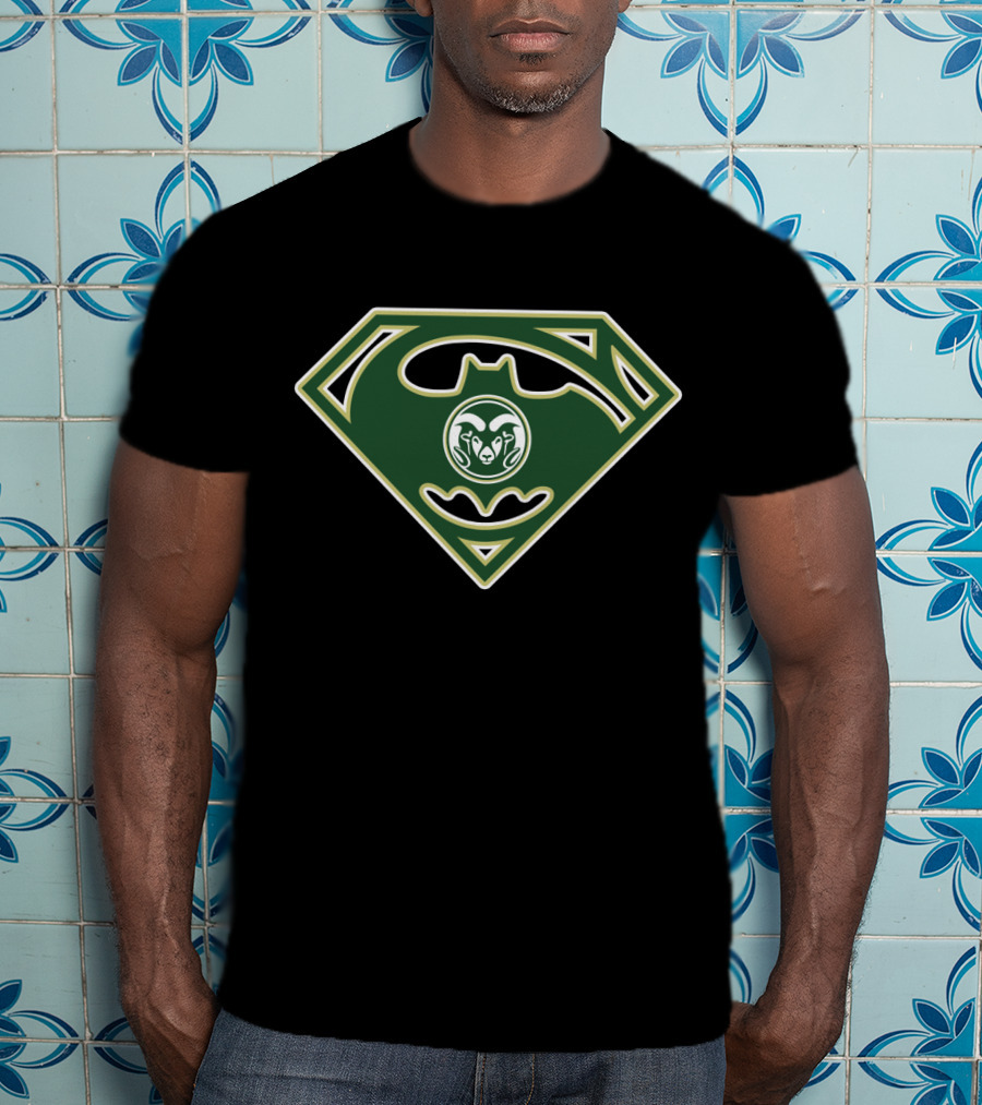 Colorado State Rams Batman Superman Logo Mix T-Shirt