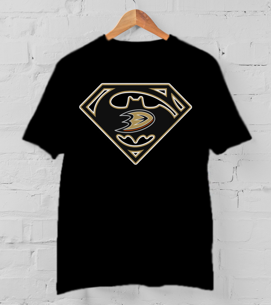 Anaheim Ducks Batman Superman T-Shirt