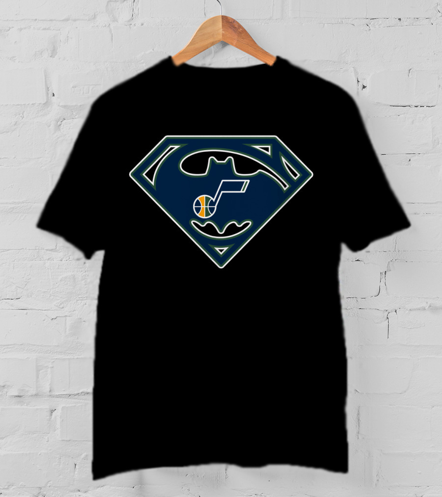 Utah Jazz Batman Superman T-Shirt