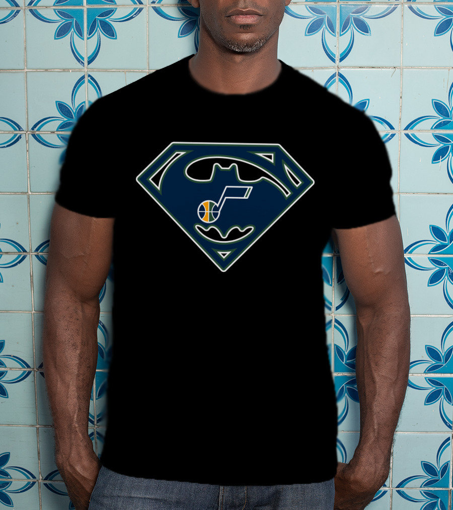 Utah Jazz Batman Superman T-Shirt