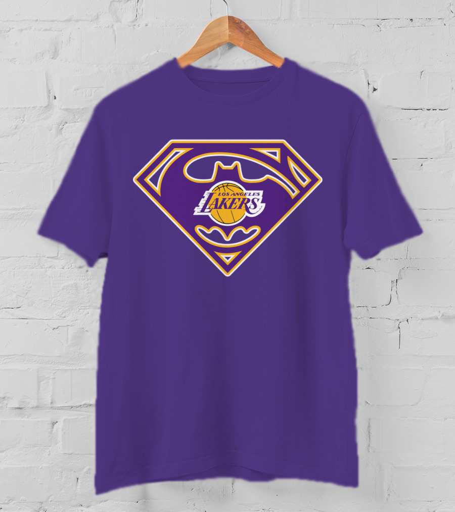 Superman Los Angeles Lakers Batman T-Shirt