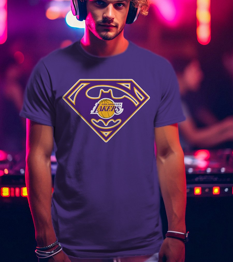 Superman Los Angeles Lakers Batman T-Shirt