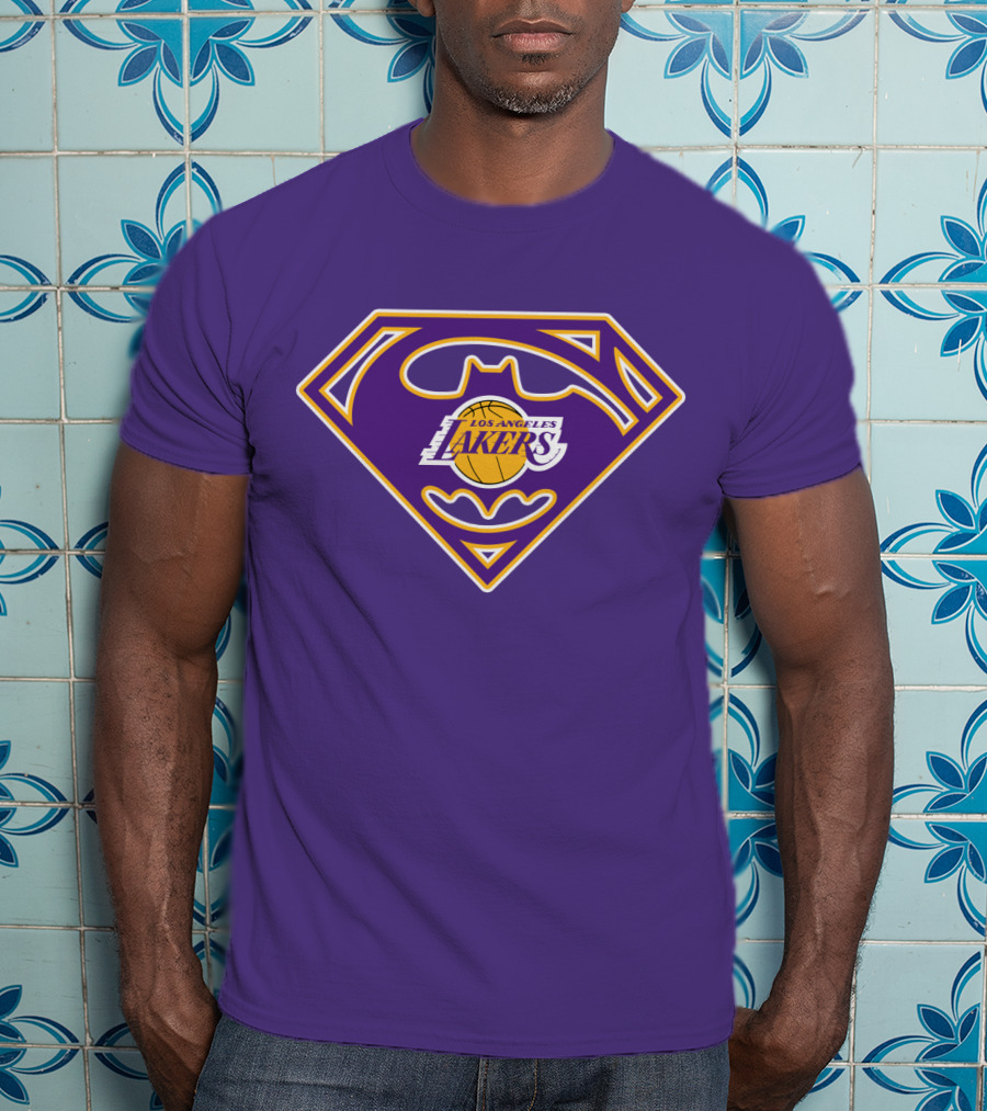 Superman Los Angeles Lakers Batman T-Shirt