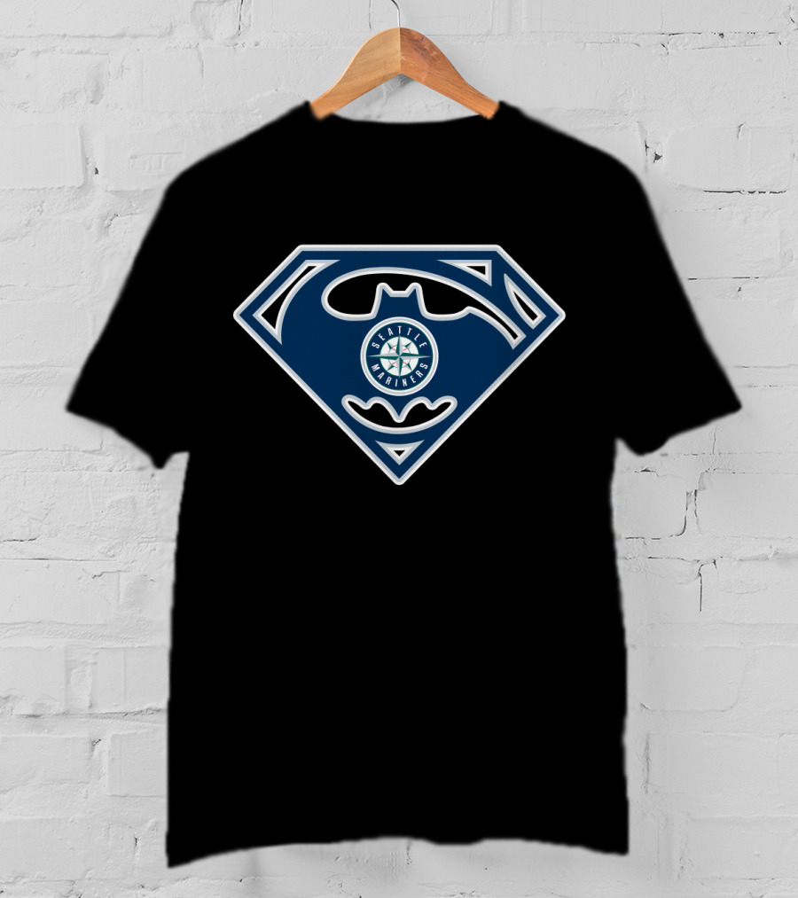 Seattle Mariners Superman Batman Emblem 195 T-Shirt