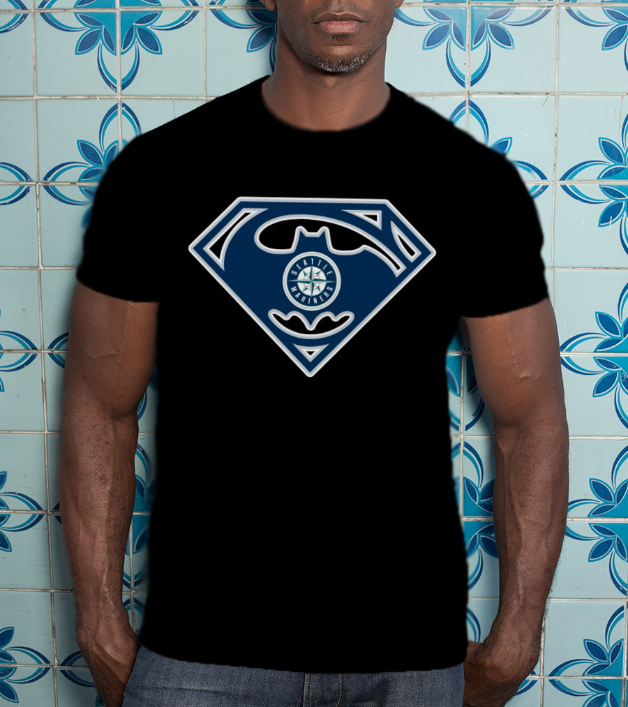 Seattle Mariners Superman Batman Emblem 195 T-Shirt