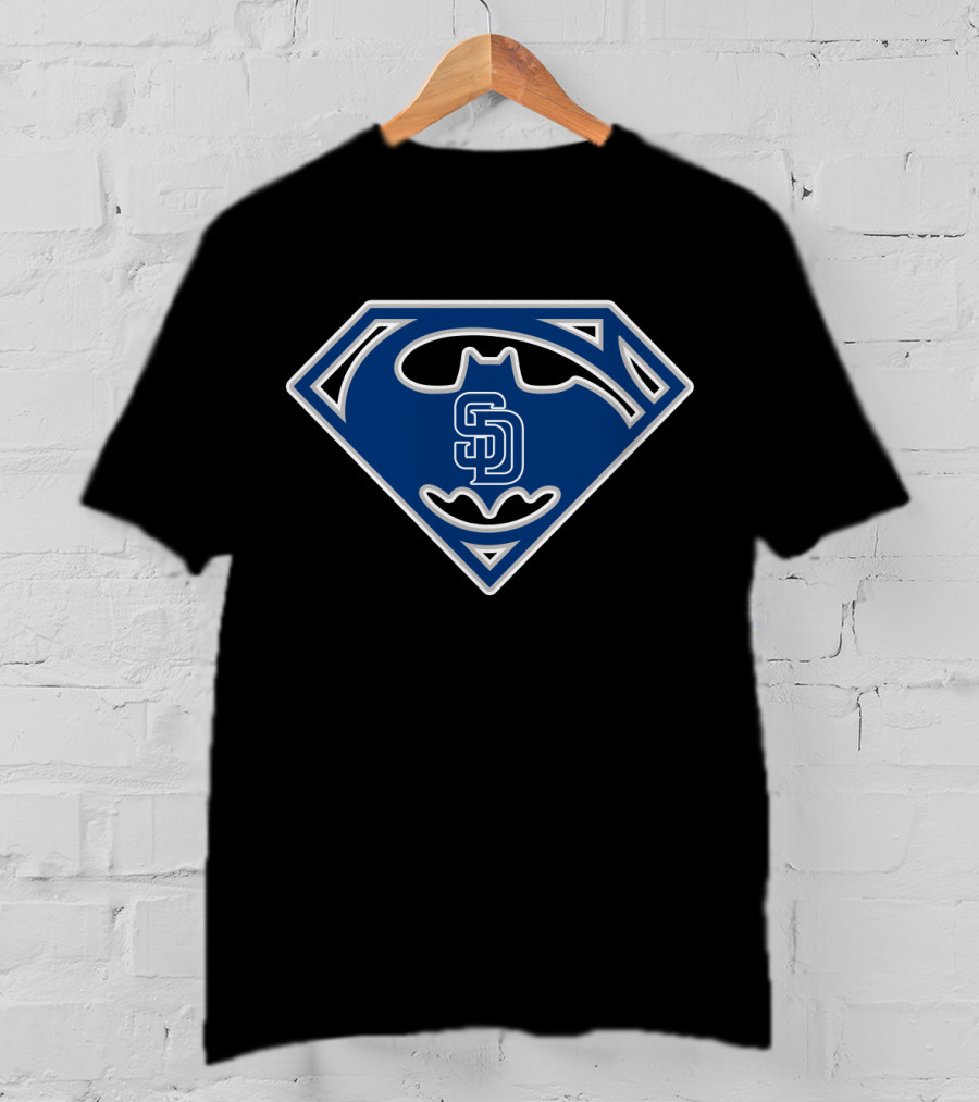 Sd Padres Batman Superman Logo Mashup T-Shirt