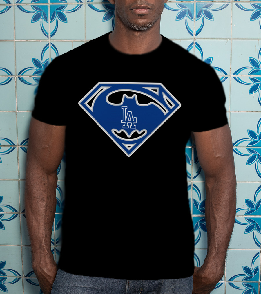 Los Angeles Dodgers Superman Batman T-Shirt