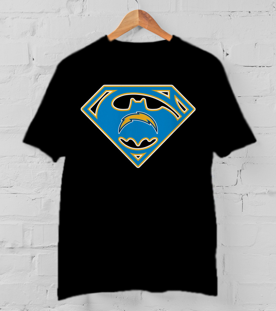 Los Angeles Chargers Superman Batman T-Shirt