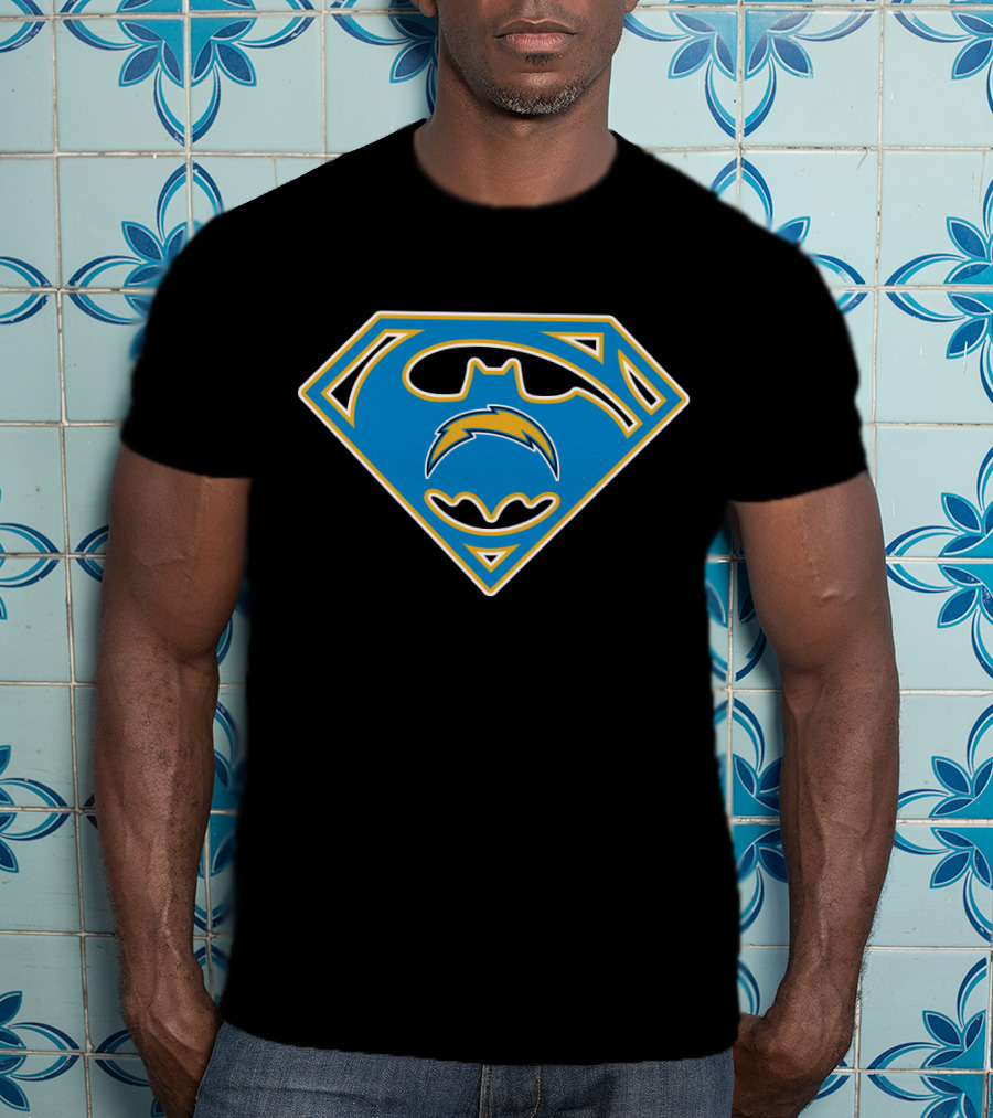 Los Angeles Chargers Superman Batman T-Shirt