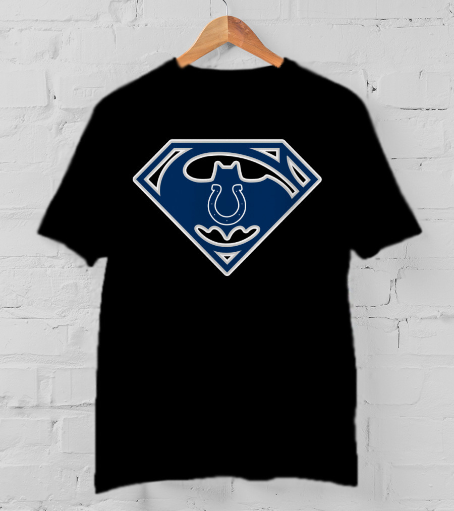 Superman Shield Indianapolis Colts Logo Combination T-Shirt