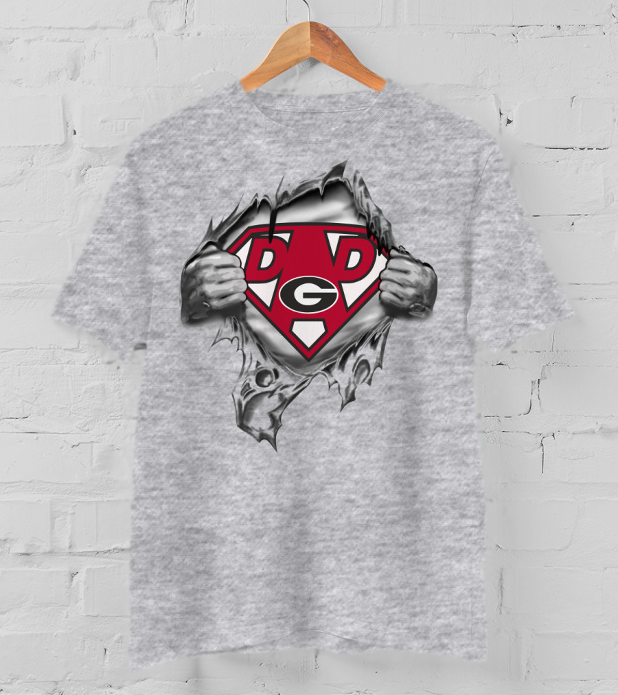 Dawg G Superman Shield Georgia Bulldogs Fan Gear T-Shirt