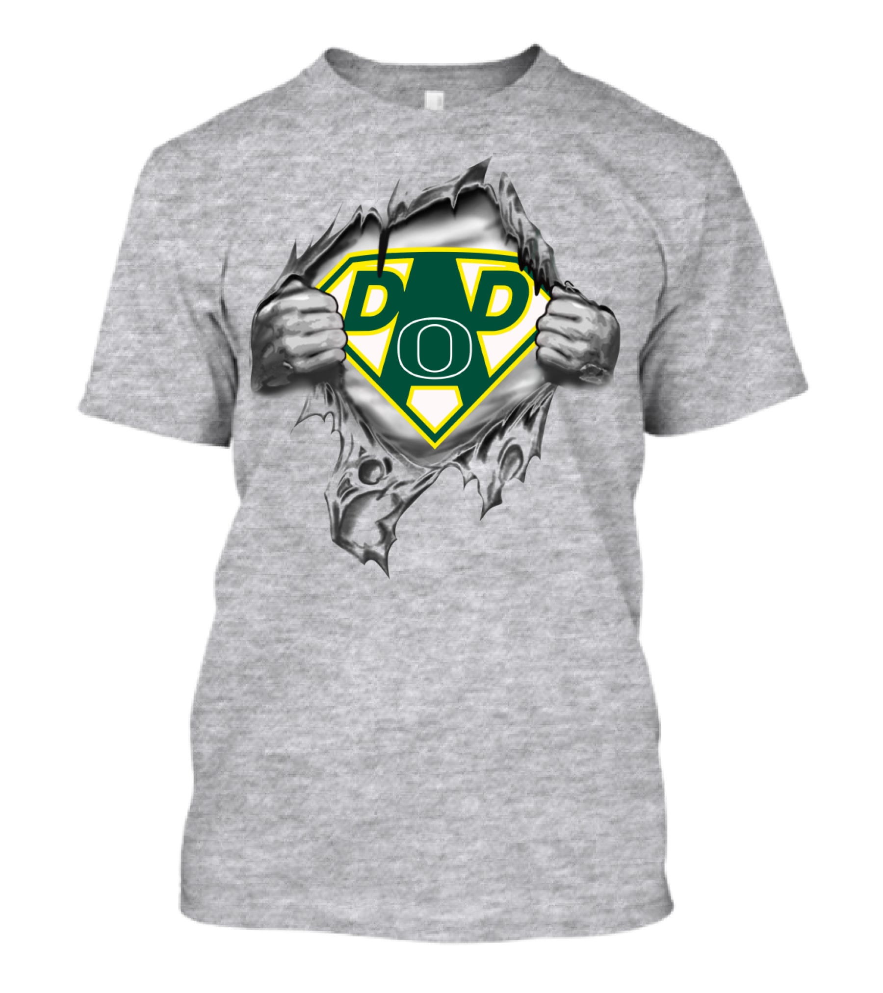 Super Dad O Logo Ripped Chest T-Shirt