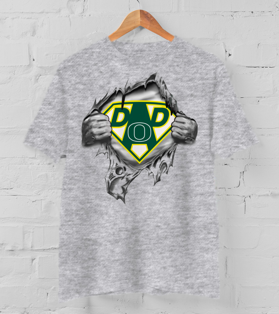 Super Dad O Logo Ripped Chest T-Shirt