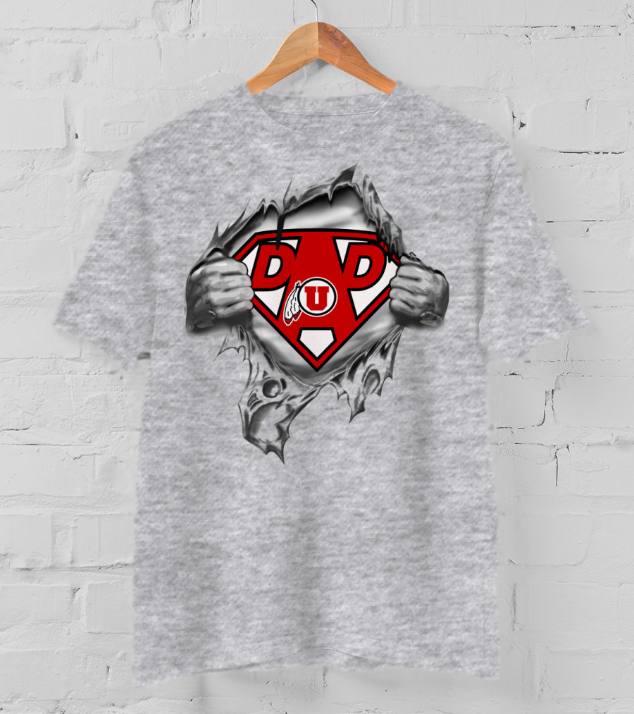 University Of Utah Superhero Logo With Feathered U Symbol T-Shirt