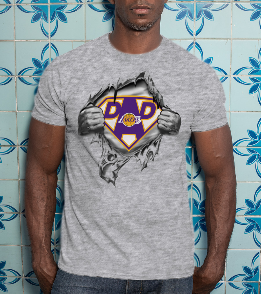 Super Dad Lakers Logo Burst T-Shirt