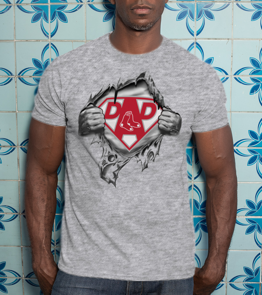 Dad Boston Red Sox Superhero T-Shirt