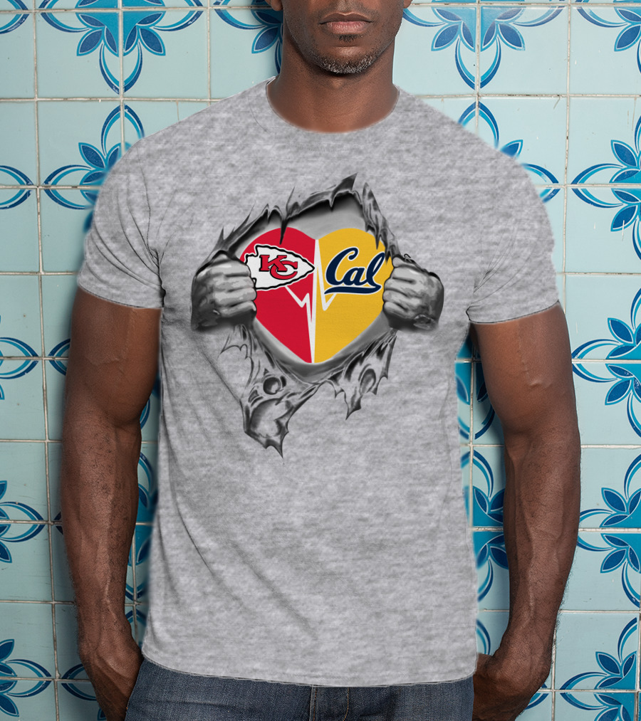 Chiefs Cal Heart Torn Open Revealing Loyalty T-Shirt