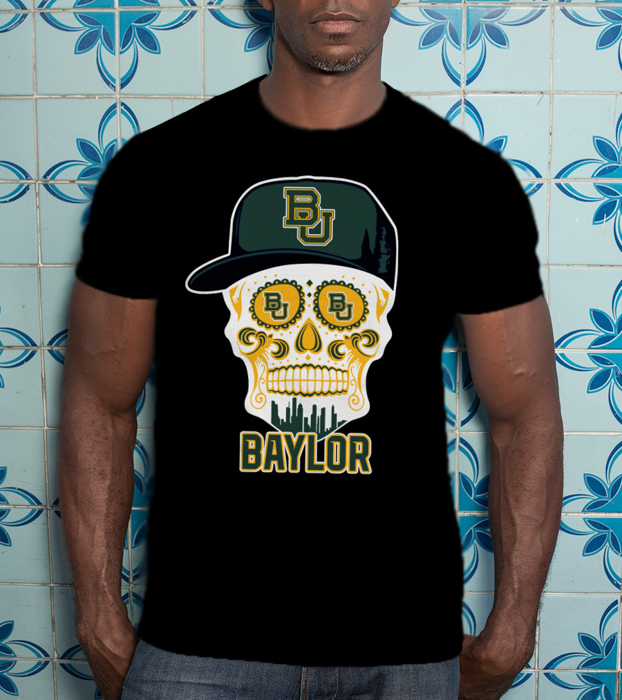 Baylor Bears Bu Skull Cap T-Shirt