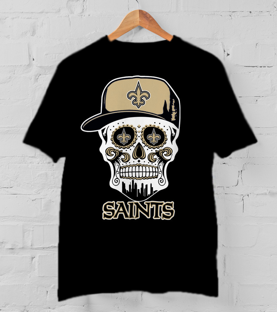 Saints Skull Fleur-De-Lis New Orleans Funny T-Shirt