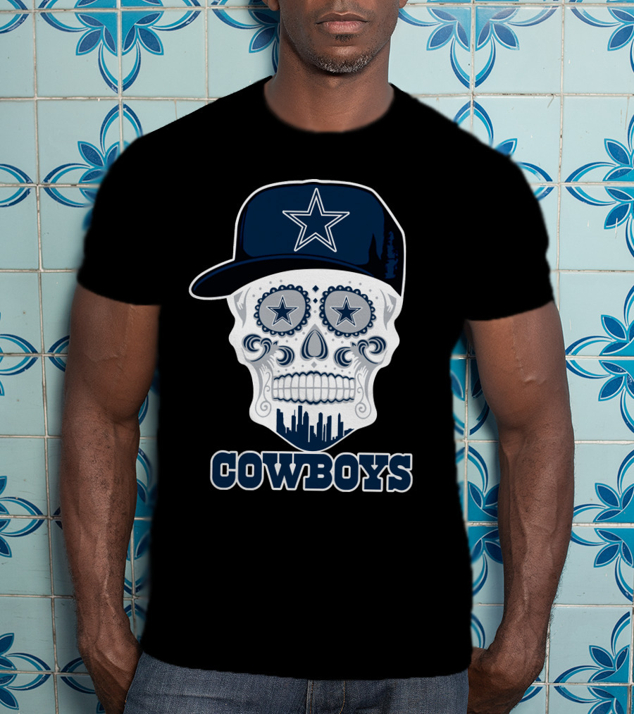 Dallas Cowboys Skull With Star Hat Funny T-Shirt