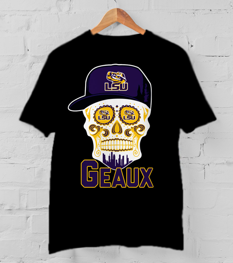 Geaux Lsu Tigers Skull With Logo And Hat T-Shirt