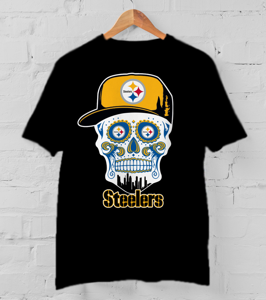 Steelers Skull Cap Pittsburgh Football Team T-Shirt