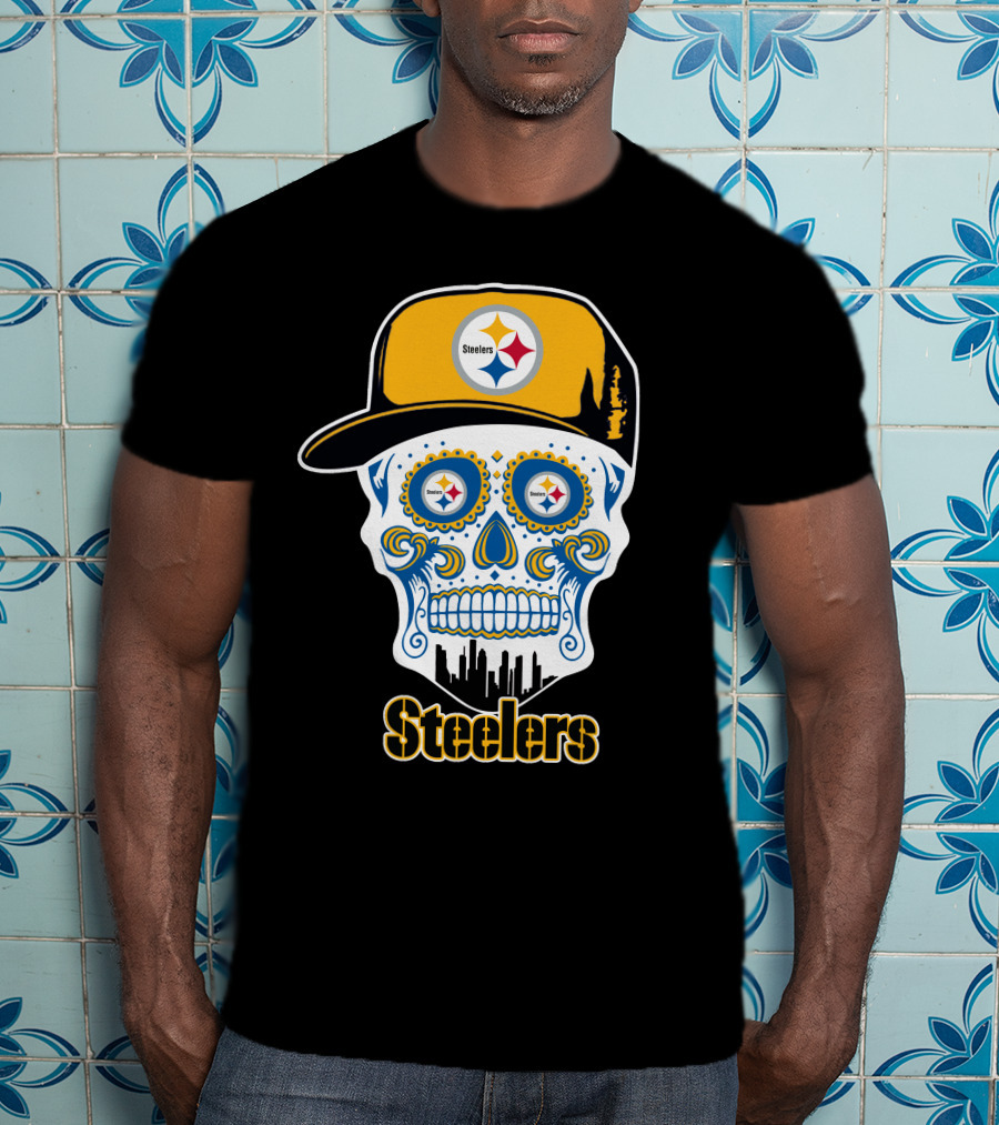 Steelers Skull Cap Pittsburgh Football Team T-Shirt