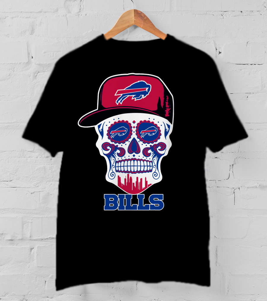 Buffalo Bills Skull Fun Design Fan T-Shirt