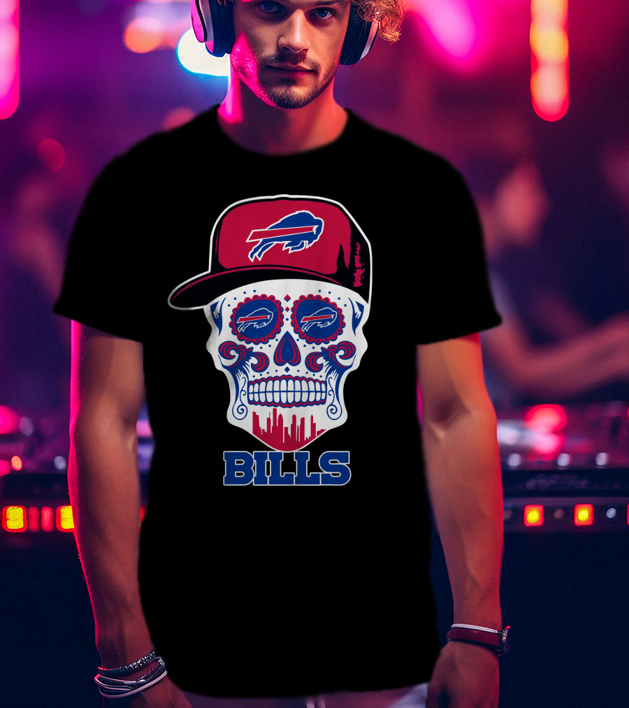 Buffalo Bills Skull Fun Design Fan T-Shirt