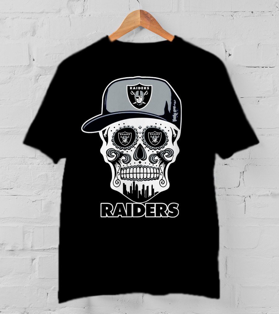 Las Vegas Raiders Skull Cap City Skyline Fun T-Shirt