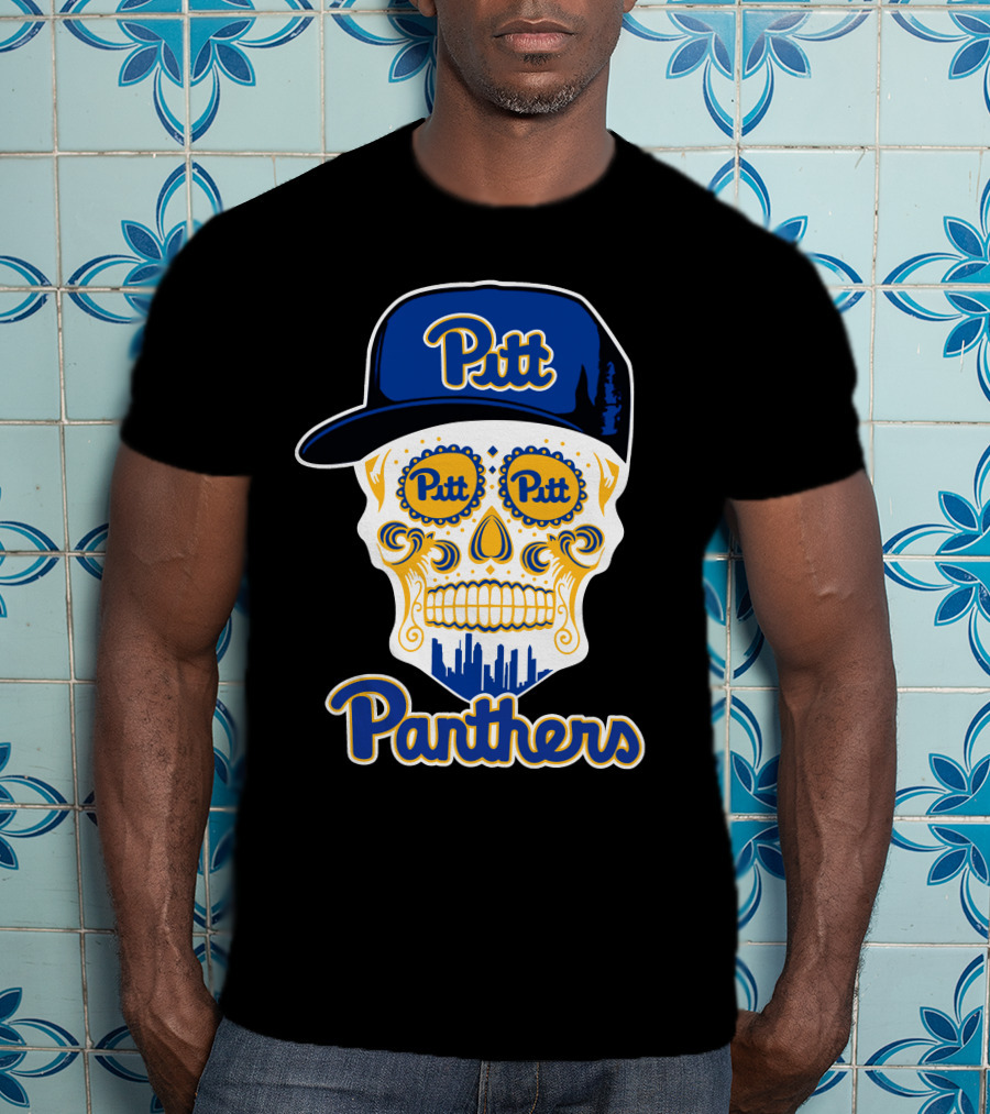 Pittsburgh Panthers Pitt Skull With Hat T-Shirt