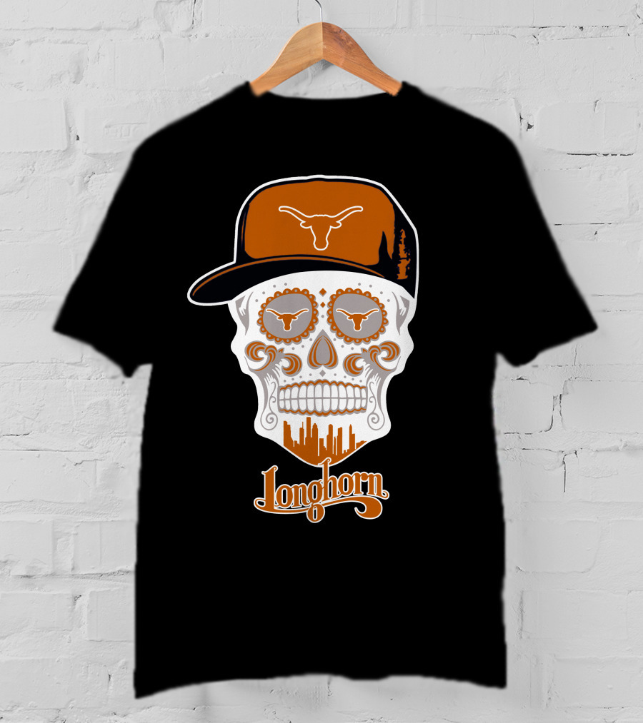 Longhorn Skull Texas Baseball Hat T-Shirt