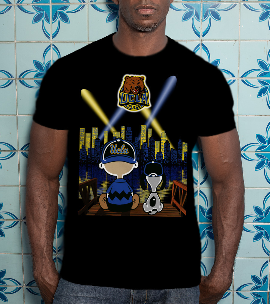Ucla Bruins Snoopy And Charlie Brown Cityscape Scene T-Shirt