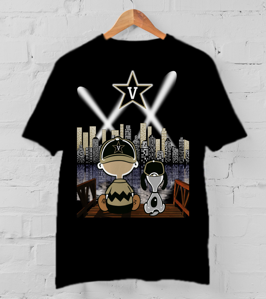 Vanderbilt Commodores Starry City Night Skyline Scene T-Shirt