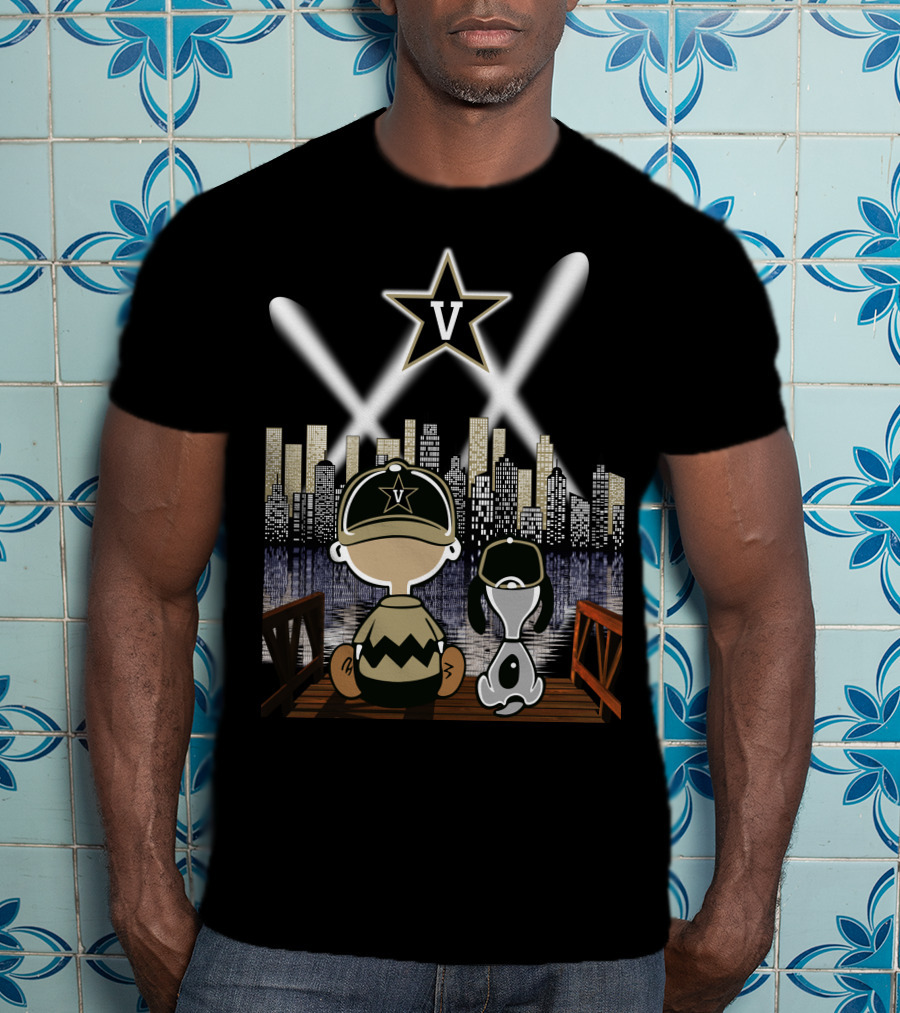 Vanderbilt Commodores Starry City Night Skyline Scene T-Shirt