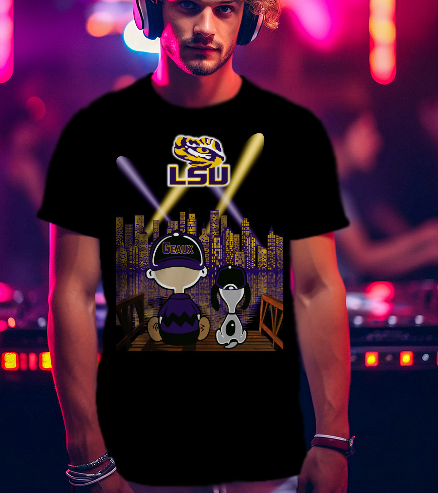 Geaux Lsu Tigers 62 City Lights Night Skyline T-Shirt