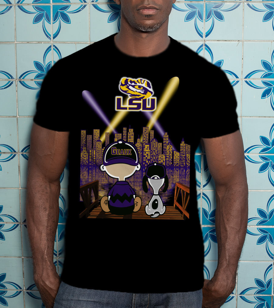Geaux Lsu Tigers 62 City Lights Night Skyline T-Shirt