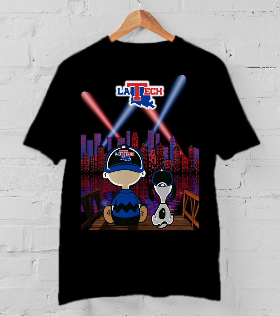 La Tech Bulldogs Skyline Rendezvous By Night T-Shirt