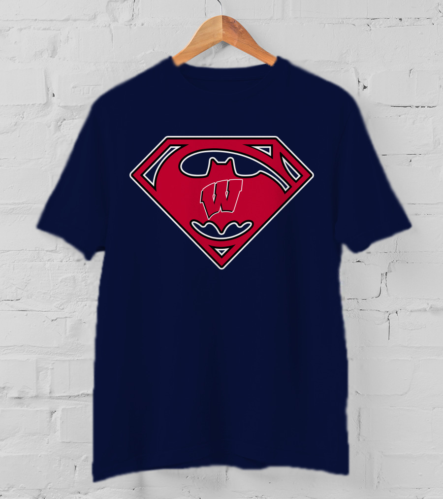 Wisconsin Badgers Superman Logo Fusion T-Shirt