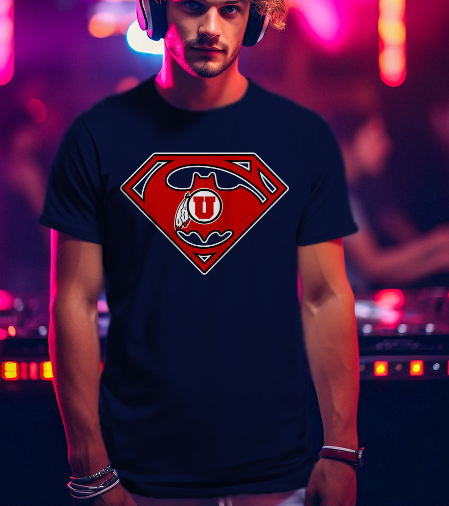 Utes Superman Batman Logo Fusion T-Shirt