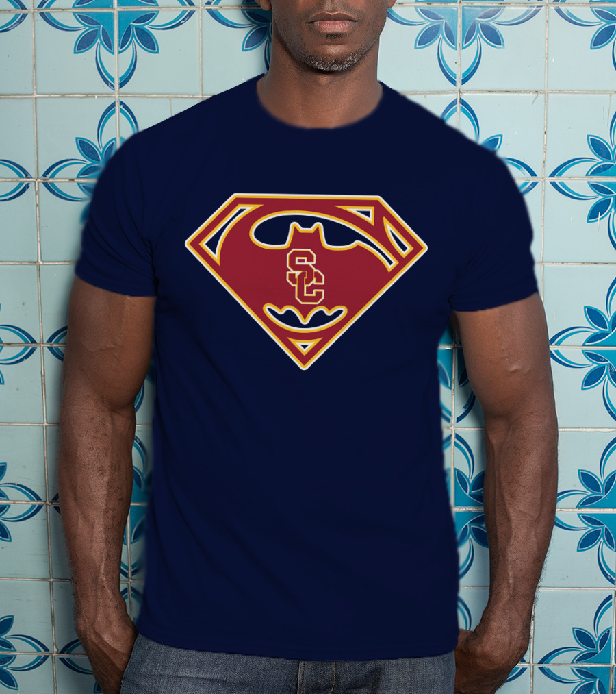 Usc Trojans Sc Badge Superhero T-Shirt