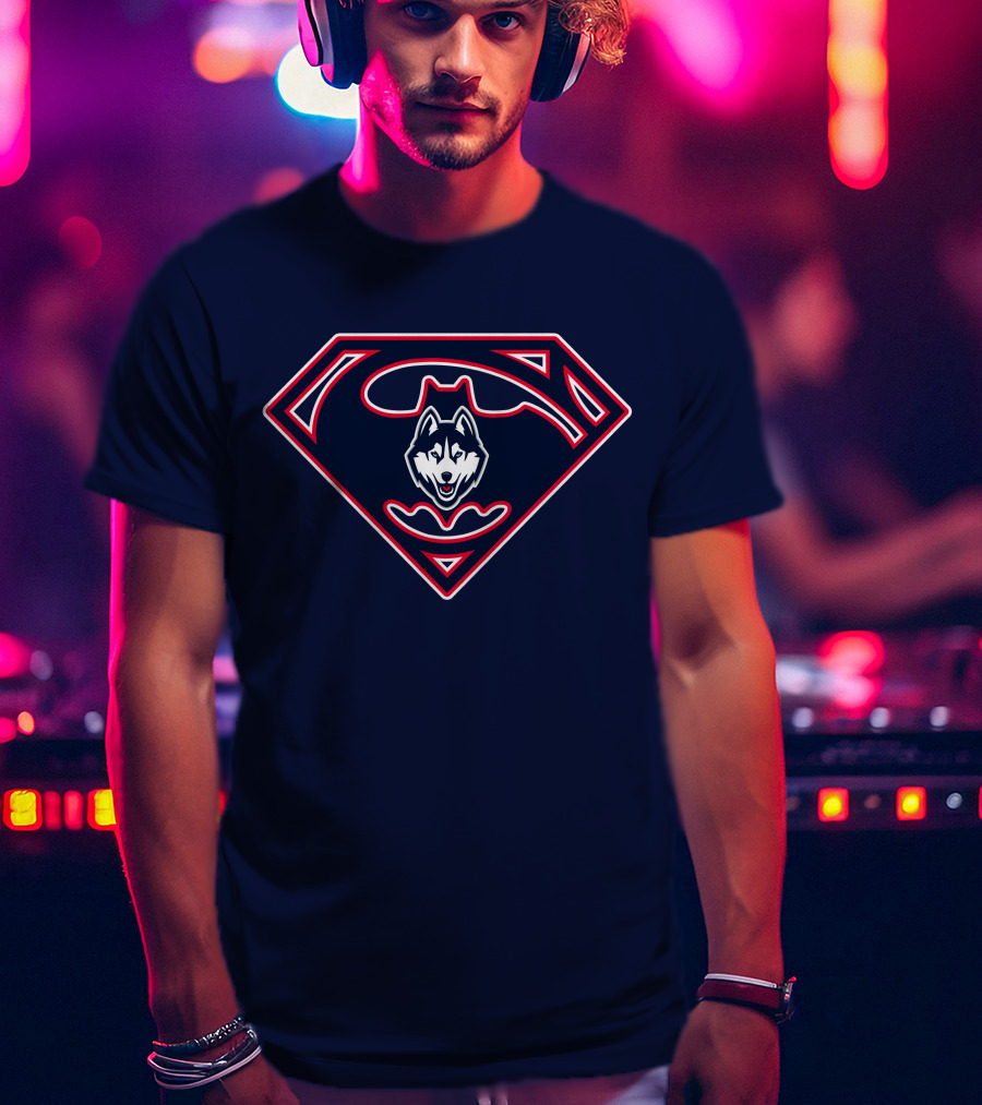 Uconn Huskies Superman T-Shirt
