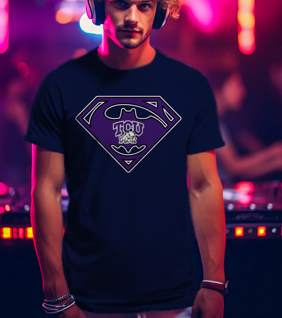 Tcu Horned Frogs Batman Superman T-Shirt
