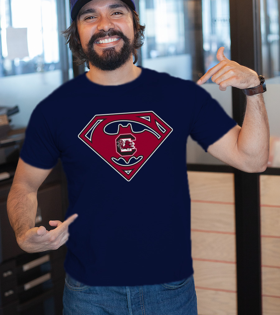 Superhero Shield South Carolina Gamecocks T-Shirt