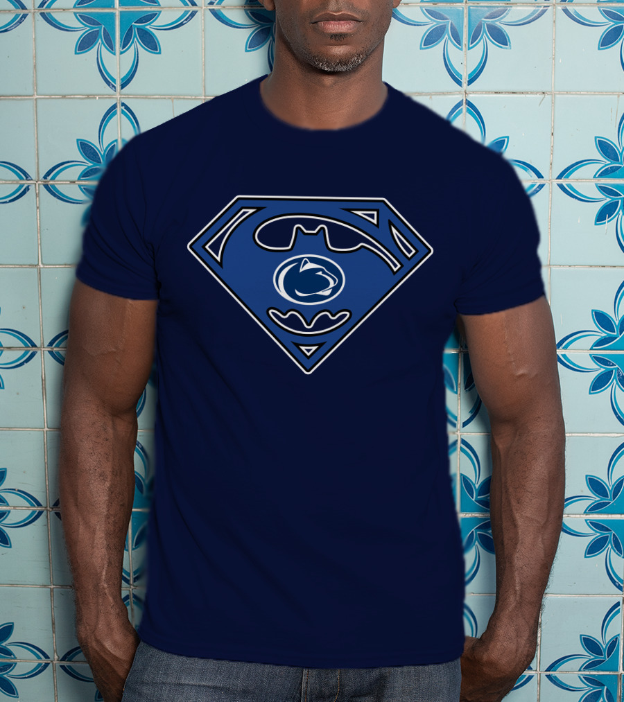 Penn State Nittany Lions Batman Superman Mashup T-Shirt