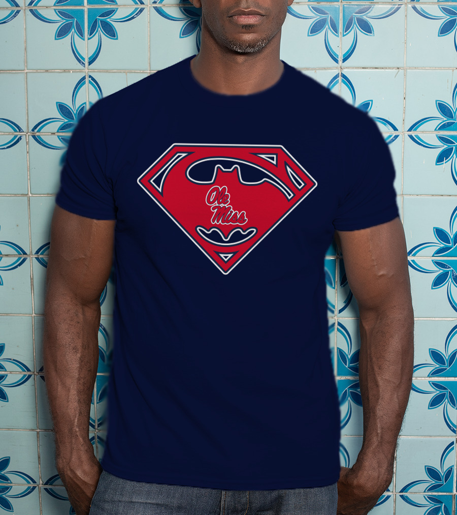 Ole Miss Rebels Superman Batman Mashup T-Shirt