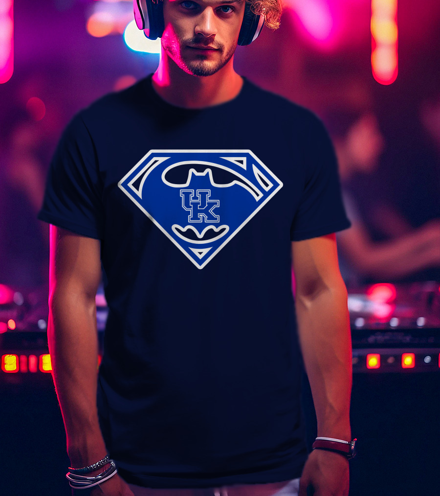 Kentucky Wildcats Uk Batman Superman Crossover T-Shirt